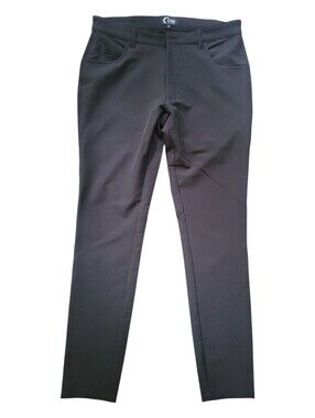 Zyia Active Black Chino Pants Golf Leisure Business Casual Athleisure Mens MD
